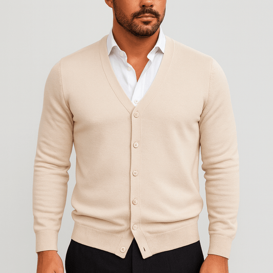 LUXEOUTFIT | V-Neck Button Cardigan