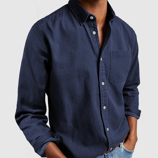 Linen Men's Shirt Peter for Casual and Semi-Formal Wear Luxeoutfit