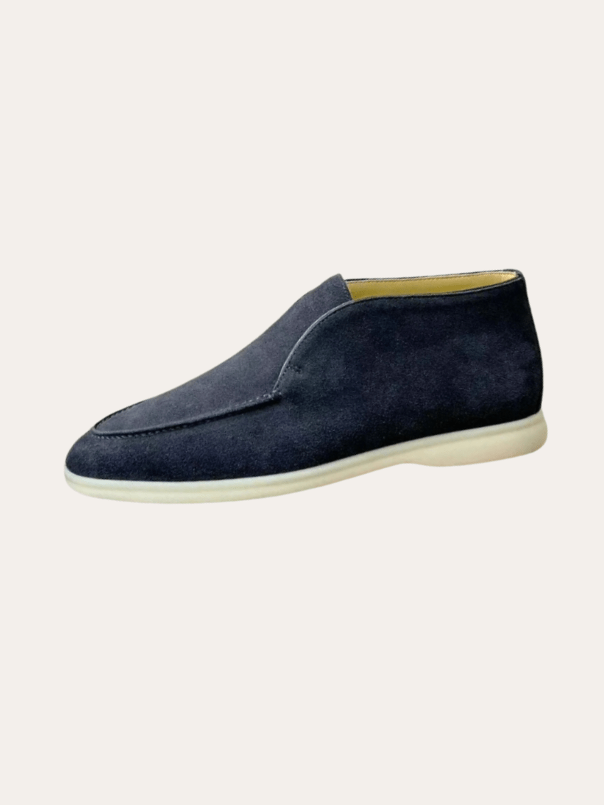 Luxury Caviar Suede High-Top Loafers for Stylish Comfort