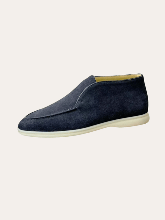 Luxury Caviar Suede High-Top Loafers for Stylish Comfort