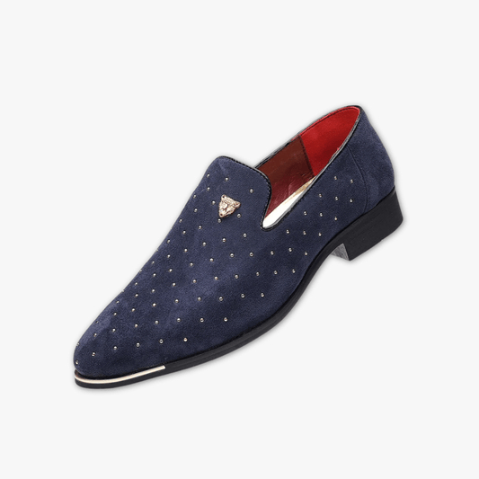 Mason Classic Microfiber Loafers with Studded Design Luxeoutfit