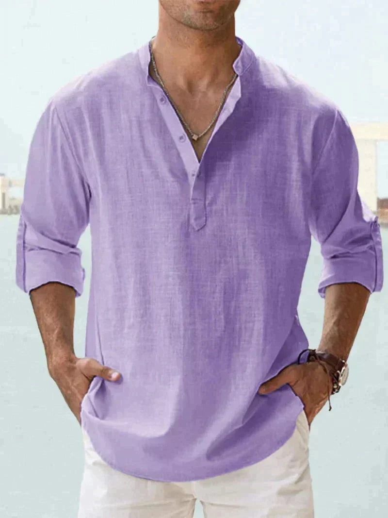 Men's Casual Linen Shirt for Beachwear and Vacation Luxeoutfit