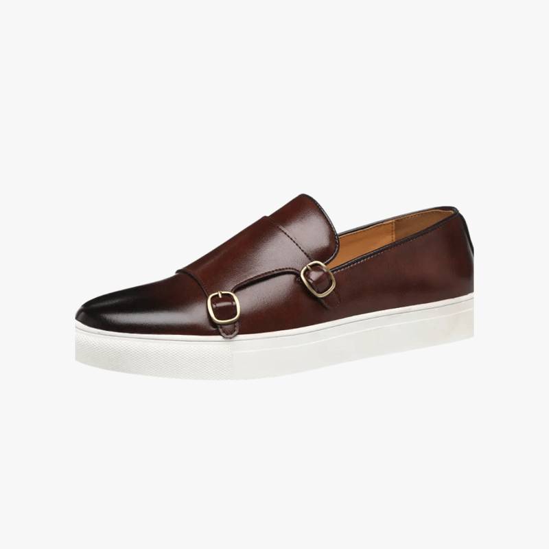 Men's Leather Loafers with Buckle Smart Casual Slip-On Shoes Luxeoutfit
