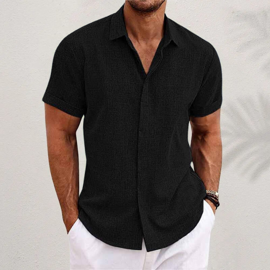 Men's Short Sleeve Linen Shirt for Summer Style and Comfort