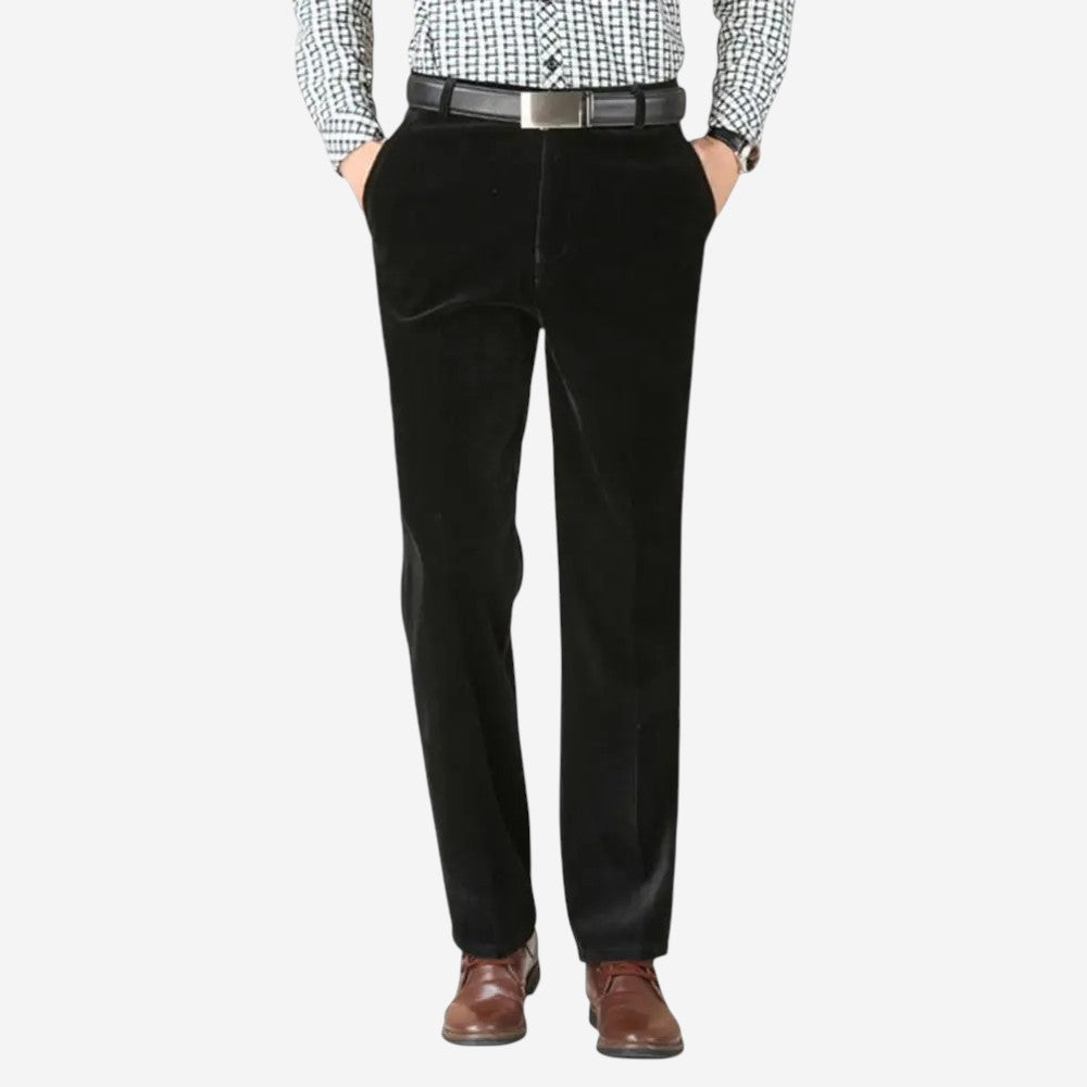 LUXEOUTFIT | Corduroy Straight Trousers