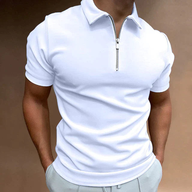HUGO | Polo da uomo elegante con dettagli raffinati a cerniera