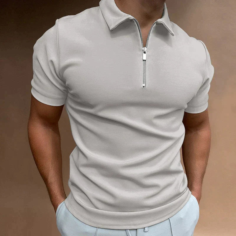 HUGO | Polo da uomo elegante con dettagli raffinati a cerniera