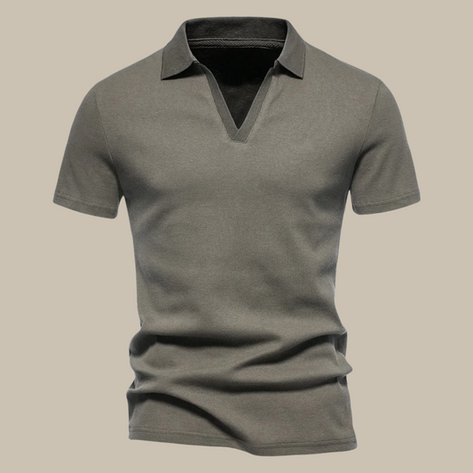 Marco - Polo premium elegant in merino blend with short sleeves for men