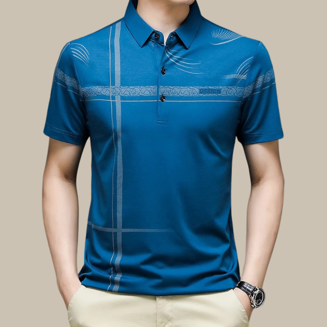 Marco - Casual checked polo shirt with short sleeves for a touch of informal style