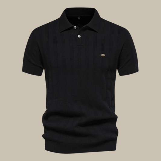 Marco - Polo elegante in merino con maniche corte da uomo