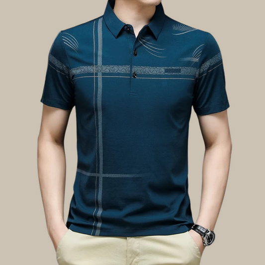 Marco - Casual checked polo shirt with short sleeves for a touch of informal style