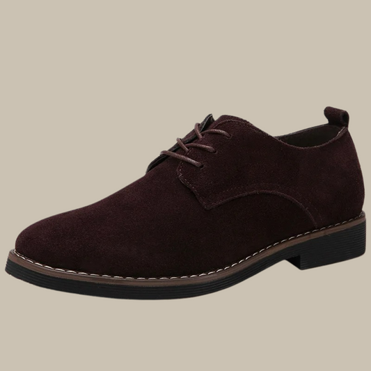 Floris - Eleganti e Comode Scarpe Oxford da Uomo in Camoscio con Tacco