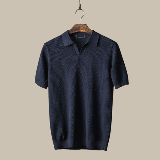 Marco - Classic premium polo with V-neck for men