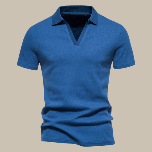 Marco - Polo premium elegant in merino blend with short sleeves for men