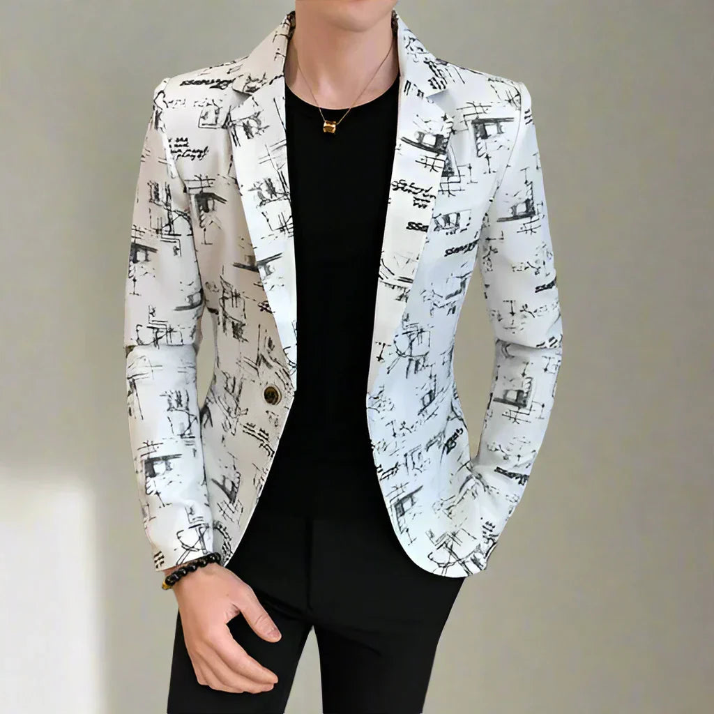 Valentino - Blazer Stampato Moderno per Uomini Audaci e Raffinati