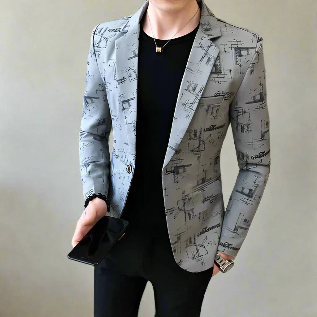 Valentino - Blazer Stampato Moderno per Uomini Audaci e Raffinati