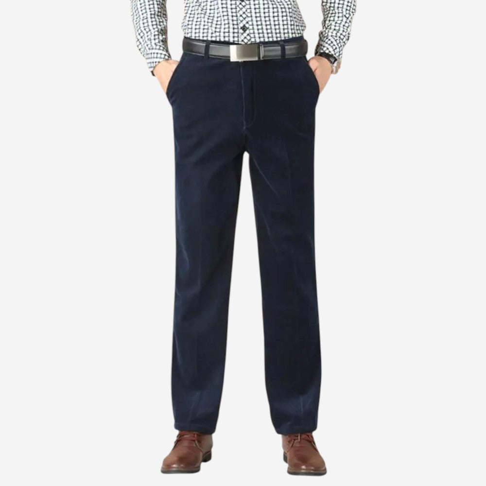 LUXEOUTFIT | Corduroy Straight Trousers