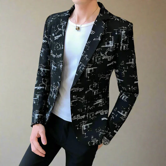 Valentino - Blazer Stampato Moderno per Uomini Audaci e Raffinati