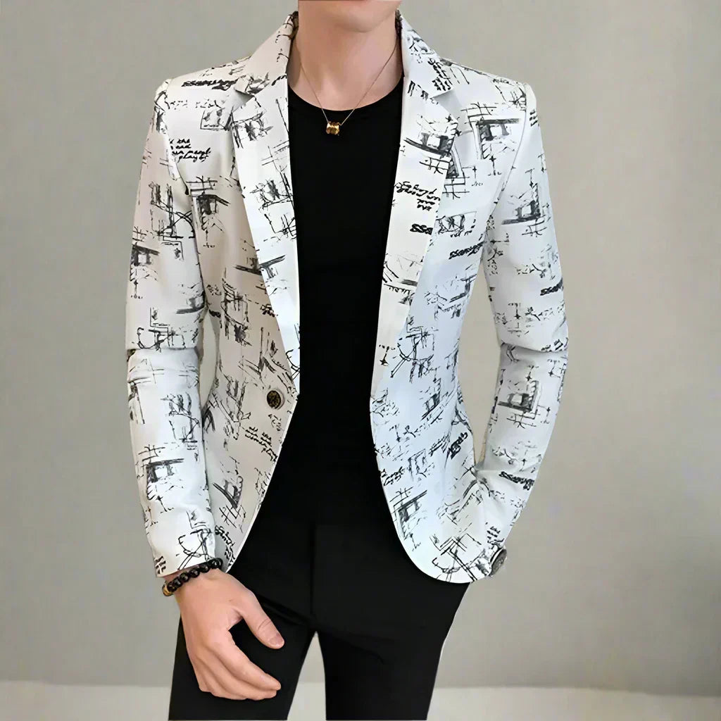 Valentino - Blazer Stampato Moderno per Uomini Audaci e Raffinati