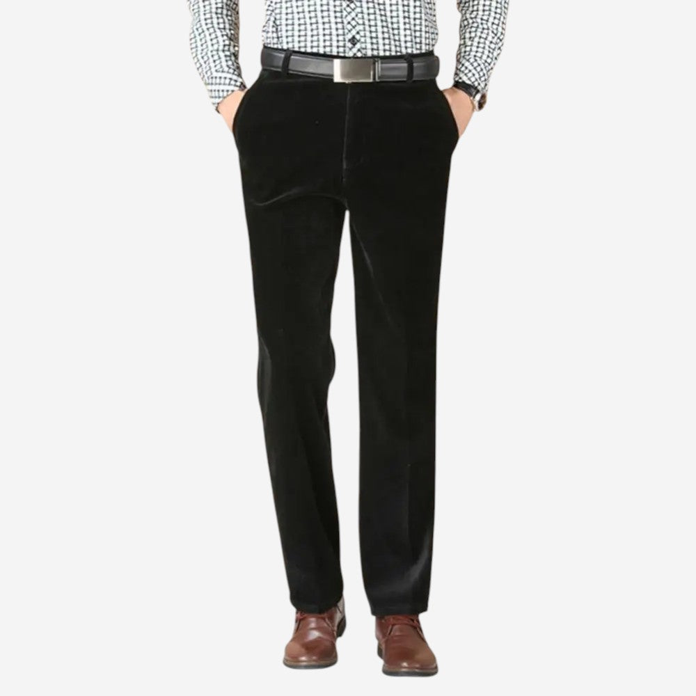 LUXEOUTFIT | Corduroy Straight Trousers