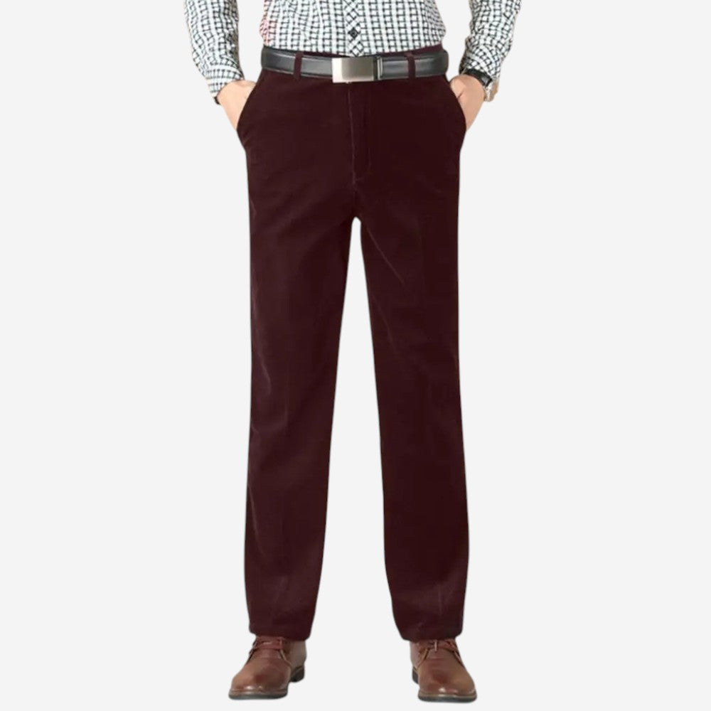LUXEOUTFIT | Corduroy Straight Trousers