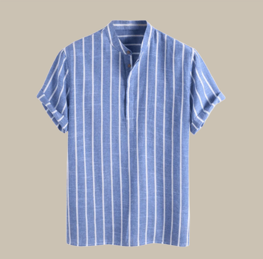 Valentino - Elegant striped polo shirt with short sleeves for men