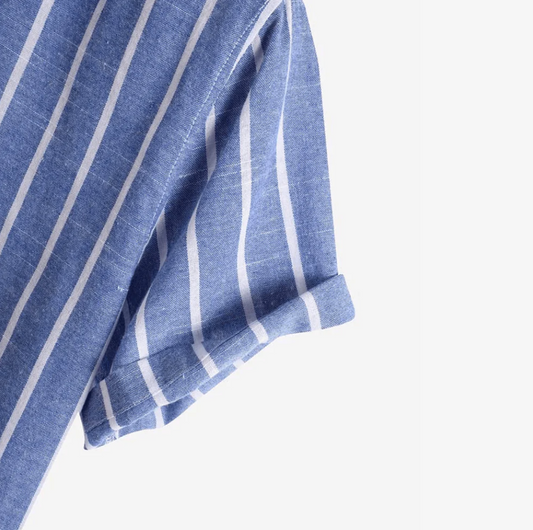 Valentino - Elegant striped polo shirt with short sleeves for men