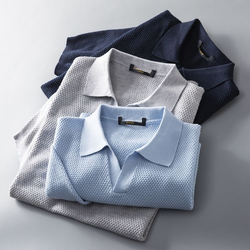 Marco - Classic premium polo with V-neck for men