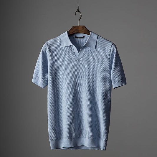 Marco - Classic premium polo with V-neck for men