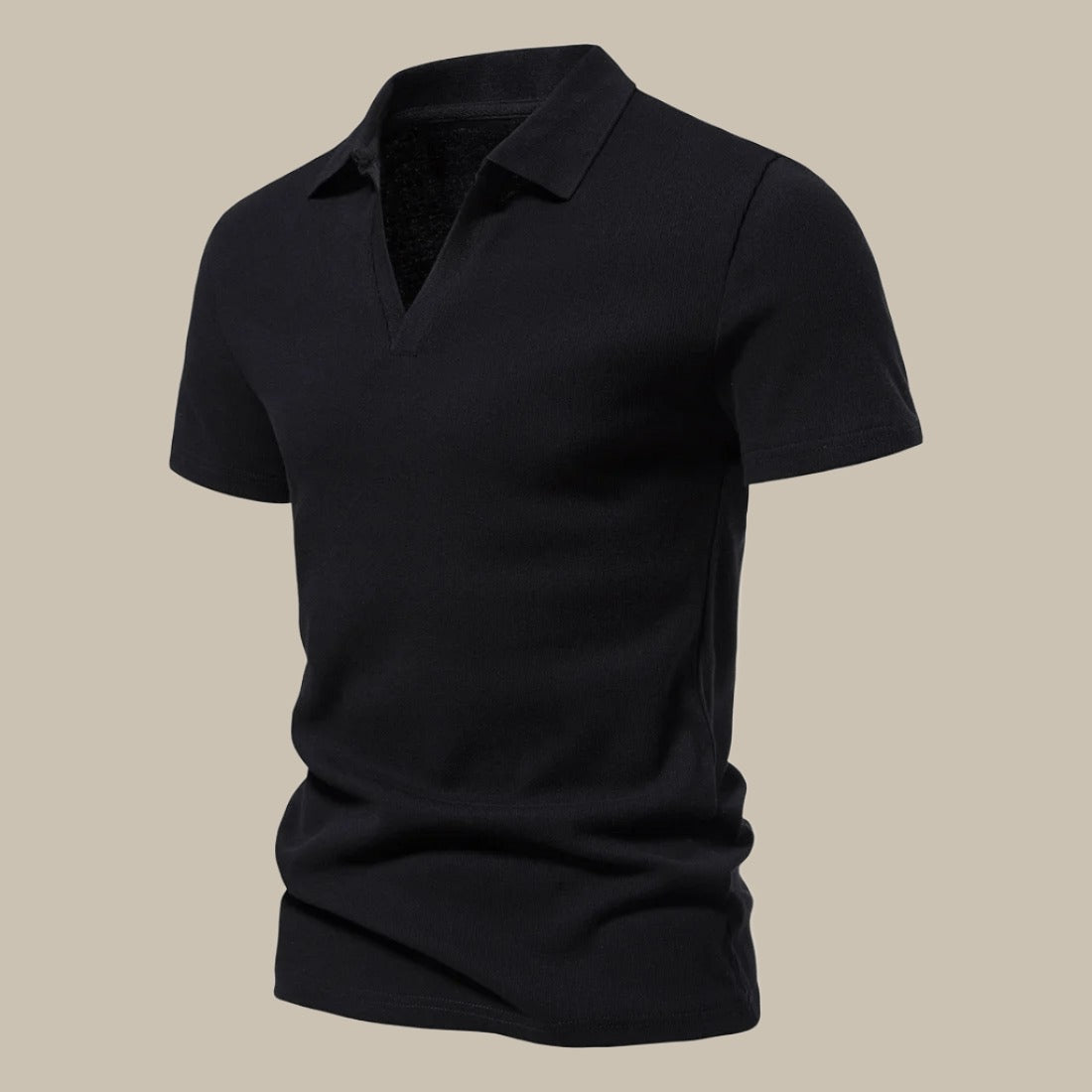 Marco - Polo premium elegant in merino blend with short sleeves for men