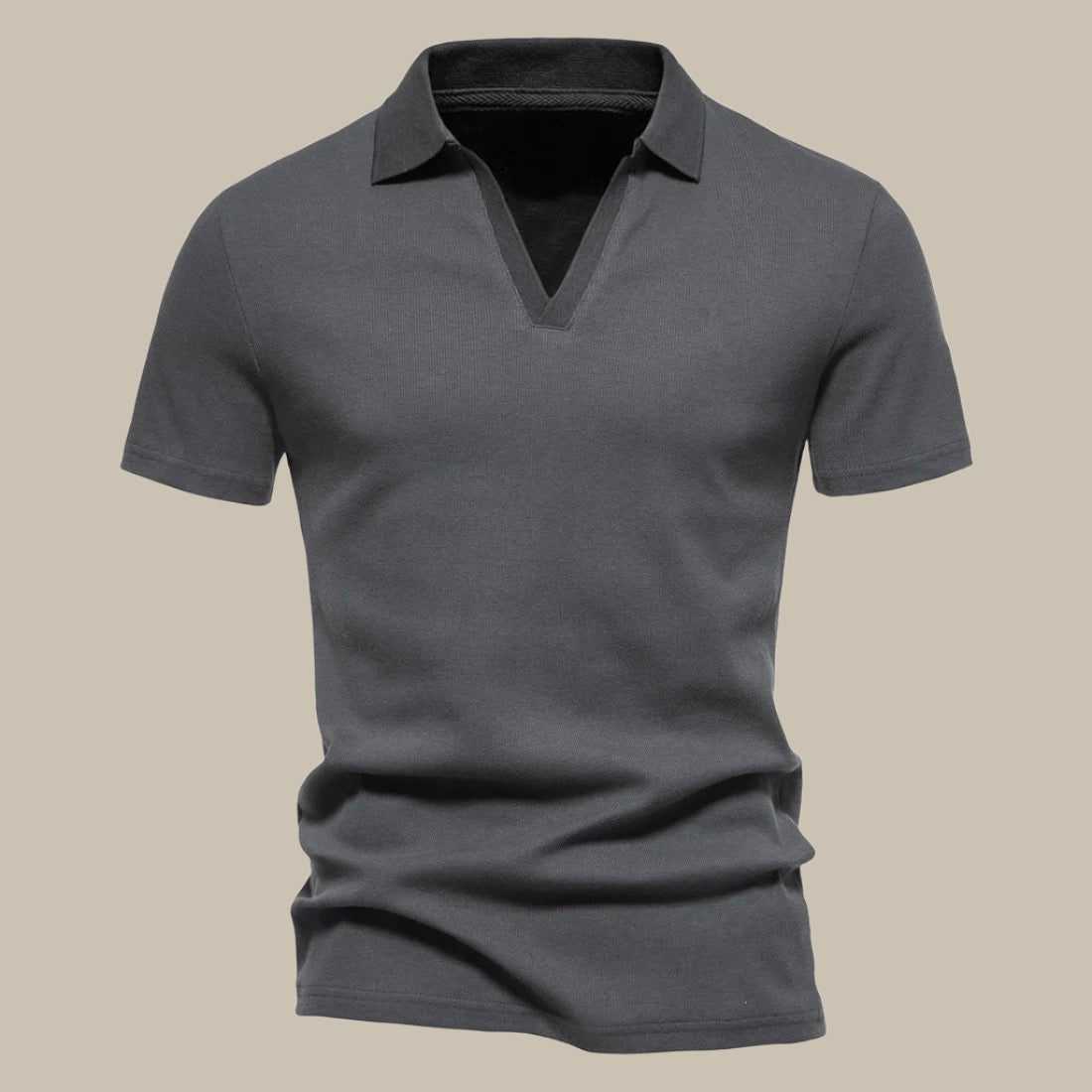 Marco - Polo premium elegant in merino blend with short sleeves for men