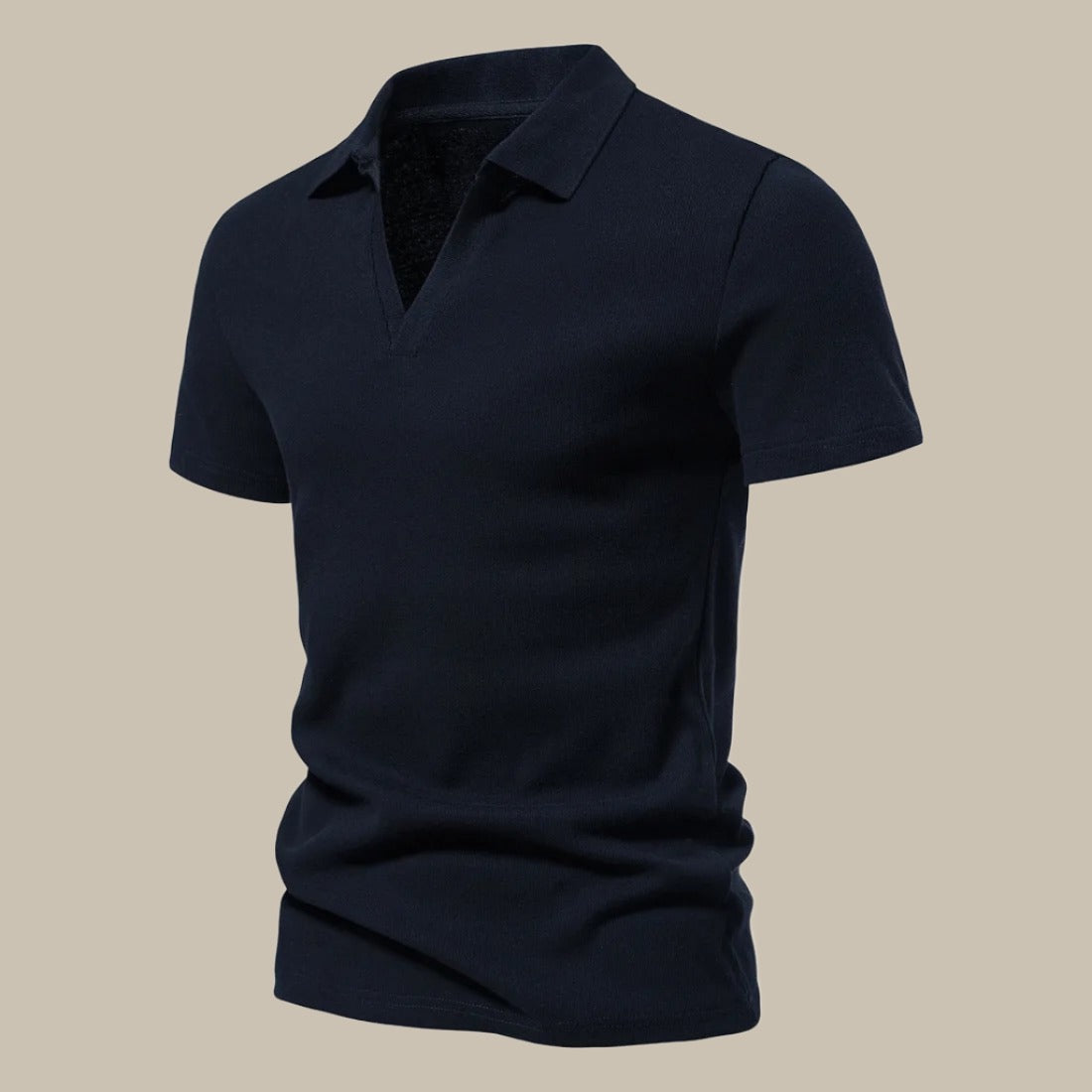 Marco - Polo premium elegant in merino blend with short sleeves for men