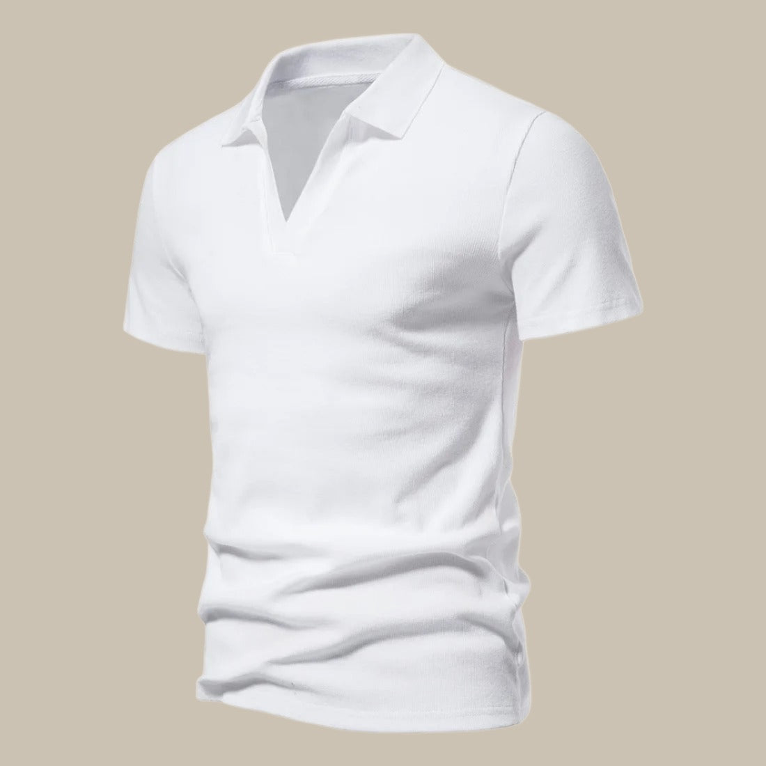 Marco - Polo premium elegant in merino blend with short sleeves for men
