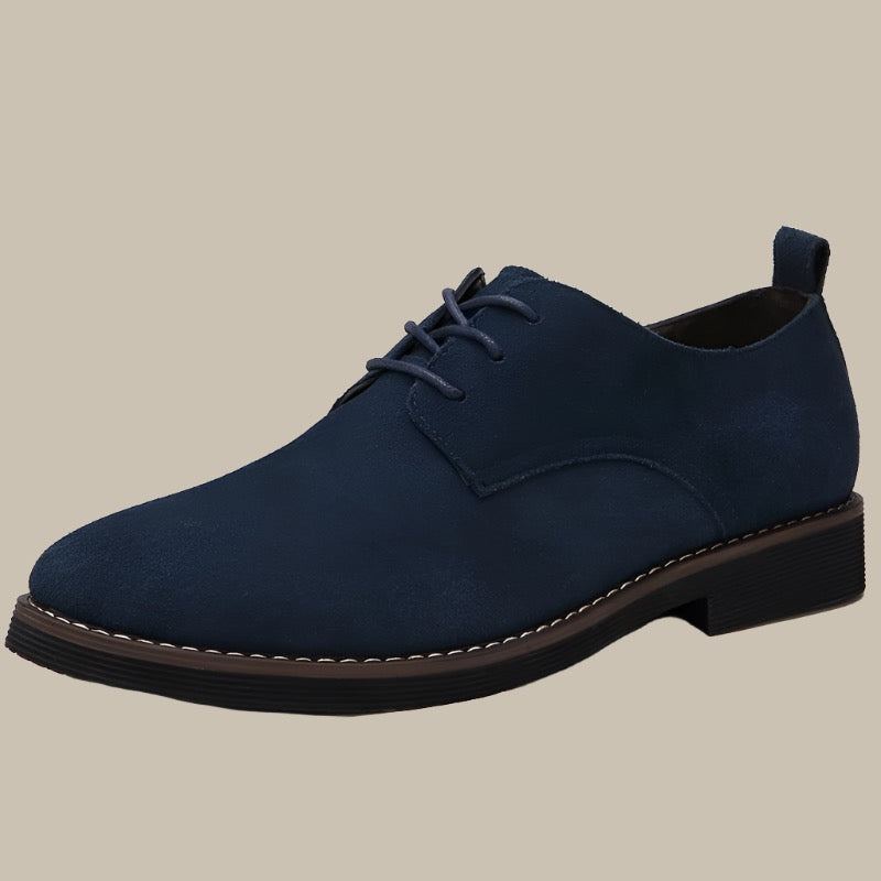 Floris - Eleganti e Comode Scarpe Oxford da Uomo in Camoscio con Tacco